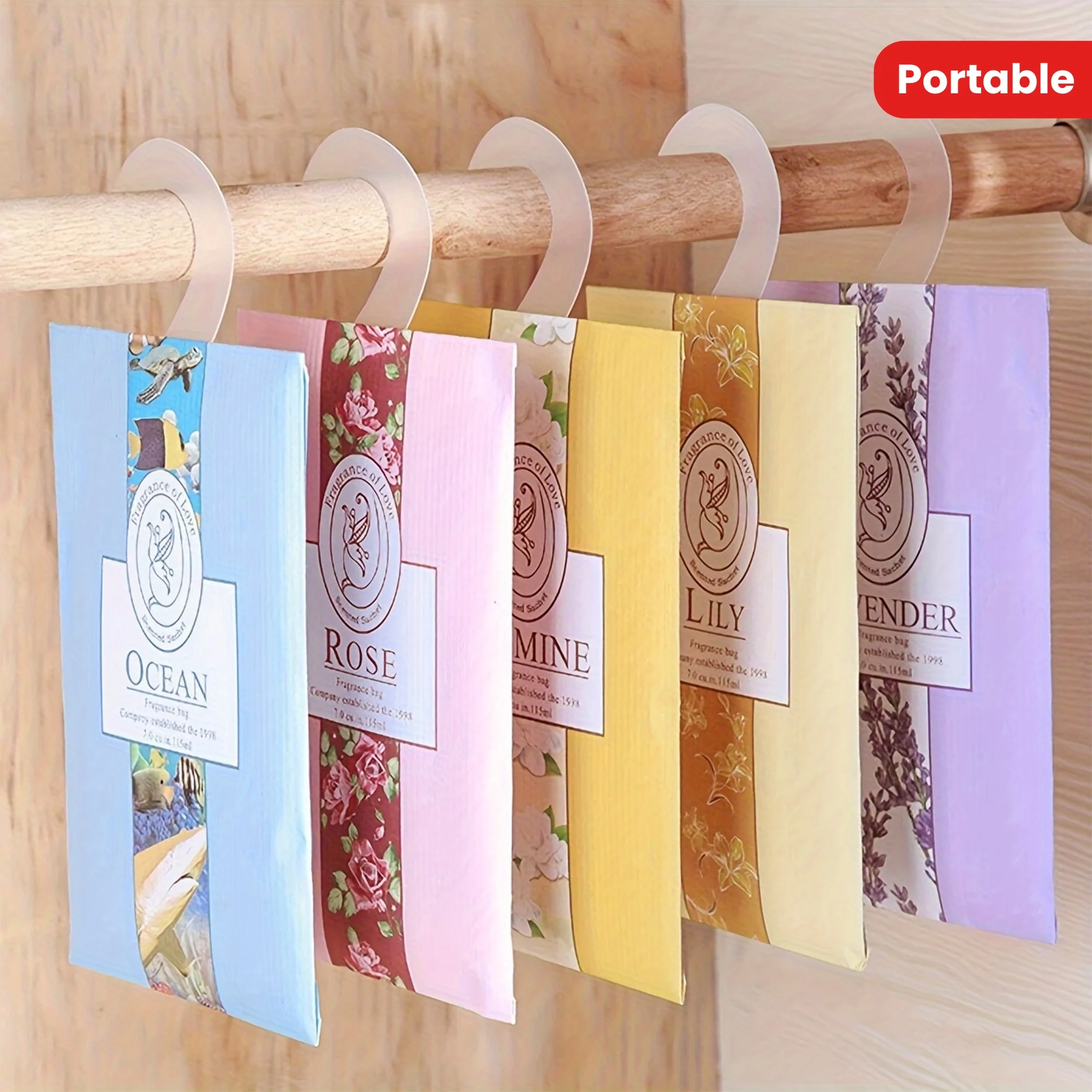 Home Fragrance Sachet - 5 Pack Scented Wardrobe Sachets -