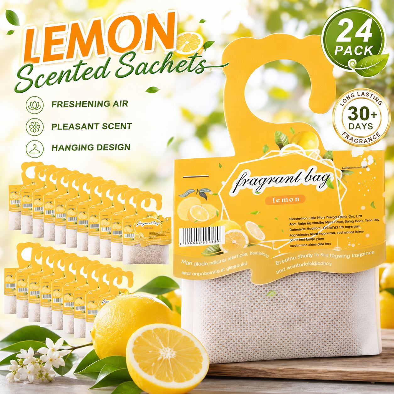 Hanging Lemon Scented Sachets, - Home Fragrance Sachet 리뷰 및 가격